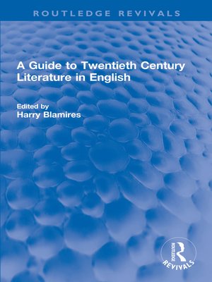 cover image of A Guide to Twentieth Century Literature in English